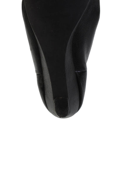 STEVEN BY STEVE MADDEN Womens Leather Knee High Boots Black Size 7.5