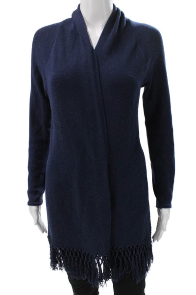 Lilly Pulitzer Women Blue Wool Collared Long Sleeve Cardigan Size S