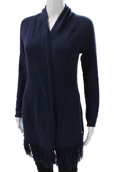 Lilly Pulitzer Women Blue Wool Collared Long Sleeve Cardigan Size S