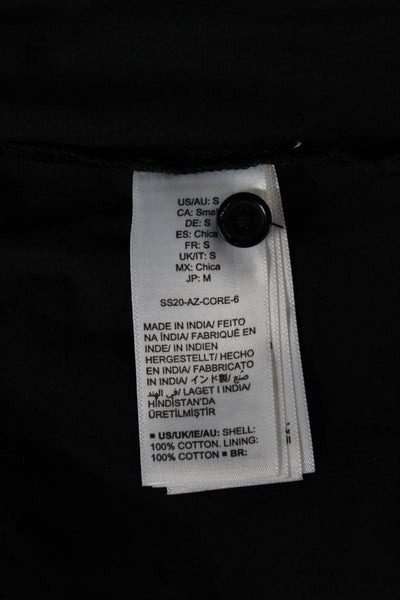 The Drop Women Maxi Black Cotton Sleeveless Button Round Neck Dress Size S