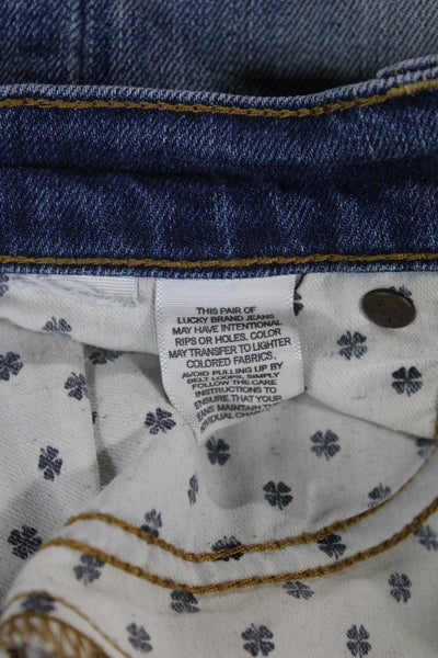 Lucky Brand Womens Skinny Jeans Blue Low Rise Button Fly 28 Inseam Size 0