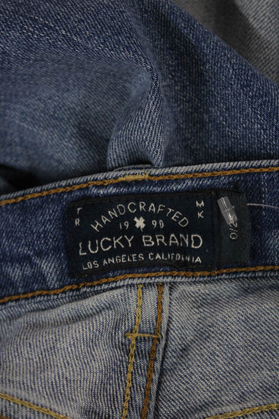 Lucky Brand Womens Skinny Jeans Blue Low Rise Button Fly 28 Inseam Size 0