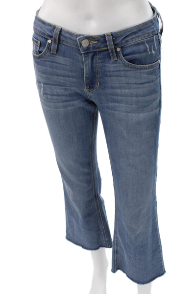 Just Black Womens Blue Cropped Jeans Low Rise Inseam 26 Size 25
