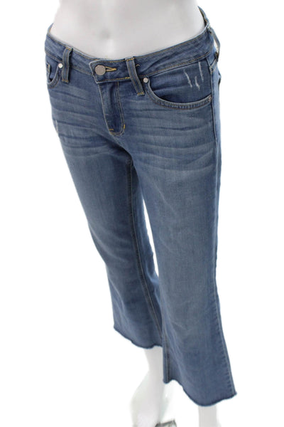 Just Black Womens Blue Cropped Jeans Low Rise Inseam 26 Size 25