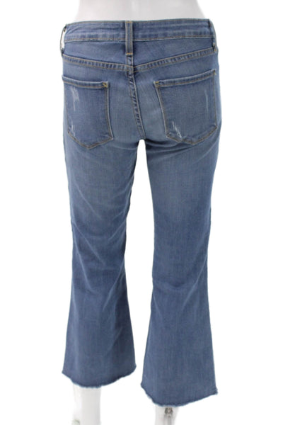 Just Black Womens Blue Cropped Jeans Low Rise Inseam 26 Size 25