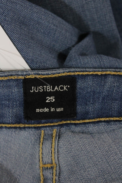 Just Black Womens Blue Cropped Jeans Low Rise Inseam 26 Size 25