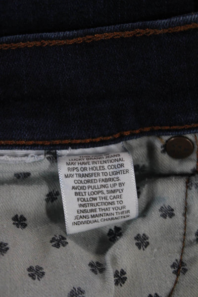 Lucky Brand Women Skinny Jeans Blue Low Rise Button Cotton Blend Size 0
