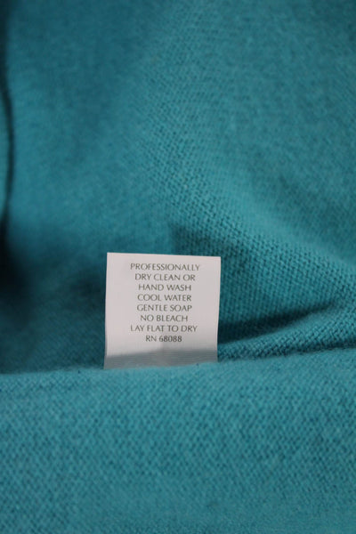 Tse Womens Blue Cotton V-Neck Long Sleeve Cardigan Solid Size M