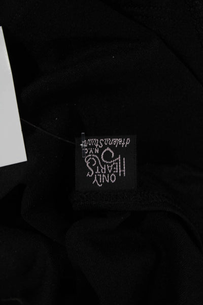 Only Hearts Womens Tank Black Crew Neck Nylon Size S