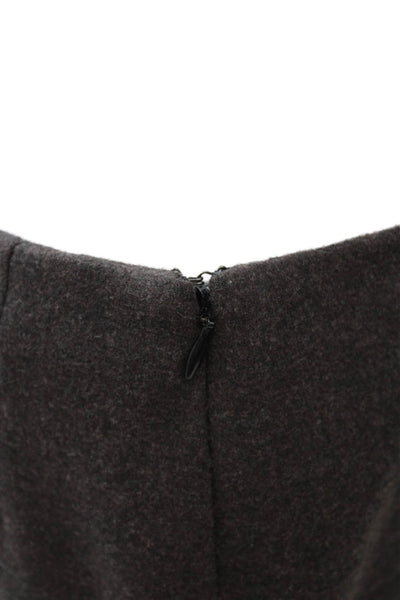 Barbara Tfank Womens Dress Pants Brown Wool Zip Size 4