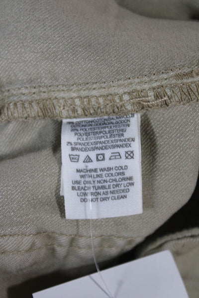 Free People Womens Flared Pants Beige Cotton Blend Low Rise Size 29