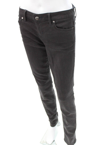 Level 99 Womens Skinny Jeans Black Mid Rise Cotton Blend Inseam 30 Size 27