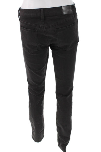 Level 99 Womens Skinny Jeans Black Mid Rise Cotton Blend Inseam 30 Size 27