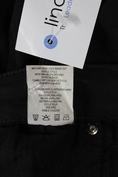 Level 99 Womens Skinny Jeans Black Mid Rise Cotton Blend Inseam 30 Size 27