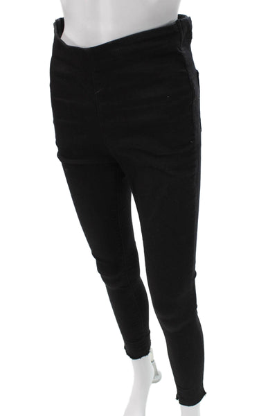 Free People Womens Black Skinny High Rise Jeans Size 28