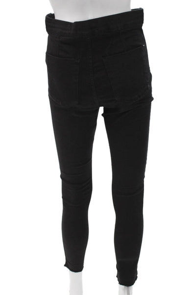 Free People Womens Black Skinny High Rise Jeans Size 28