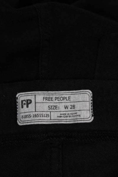 Free People Womens Black Skinny High Rise Jeans Size 28
