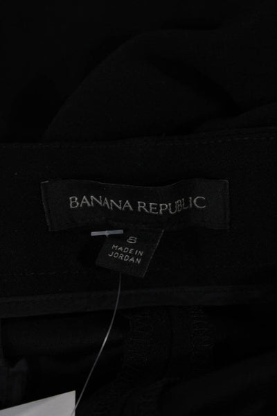 Banana Republic Women Ankle Pants Black Polyester Zip Size 8