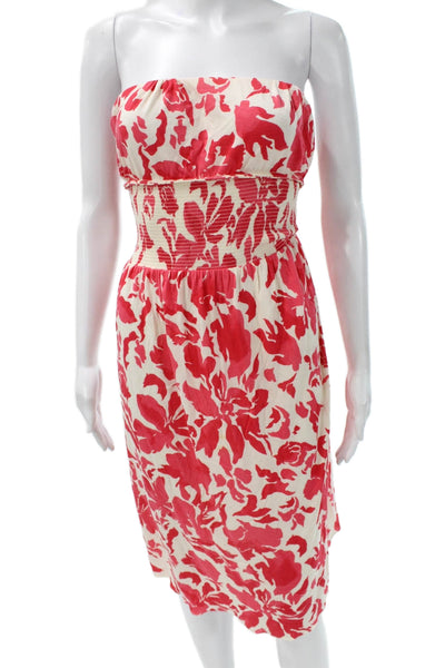 Juicy Couture Women Floral Strapless Tie Sundress Multicolor Modal Short Size S