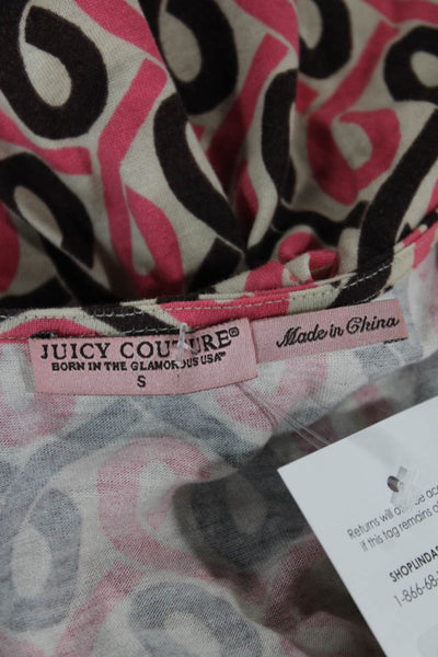 Juicy Couture Womens Shift Dress Pink 3/4 Sleeve Boat Neck Size S