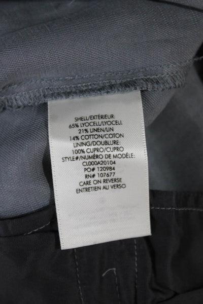 Alice + Olivia Womens Paperbag Pants Gray Lyocell Tie Waist Size 6