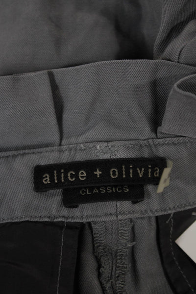 Alice + Olivia Womens Paperbag Pants Gray Lyocell Tie Waist Size 6