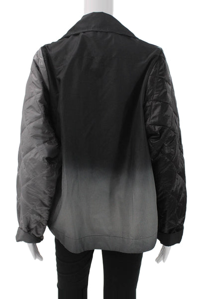 Urban by Alembika Women Quilted Check Jacket Black Long Sleeve Size M