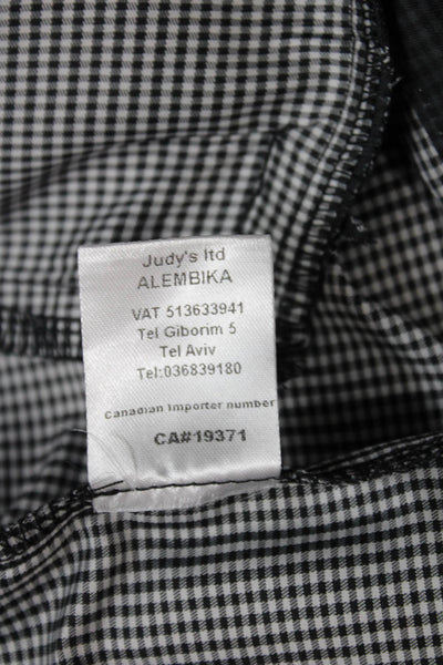 Urban by Alembika Women Quilted Check Jacket Black Long Sleeve Size M