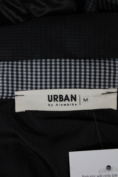 Urban by Alembika Women Quilted Check Jacket Black Long Sleeve Size M