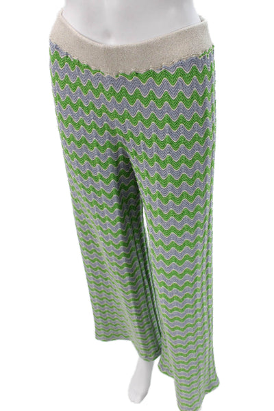 MNG Womens Dress Pants Multicolor Geometric Rayon Pull On Size M