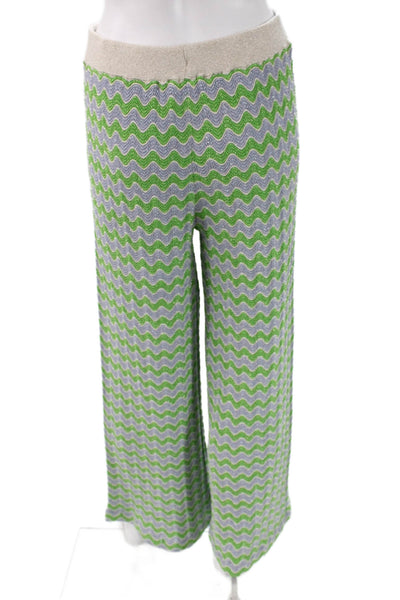 MNG Womens Dress Pants Multicolor Geometric Rayon Pull On Size M