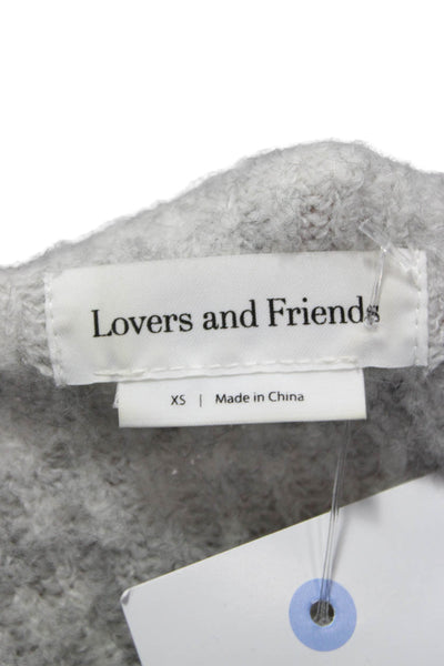 Lovers + Friends Womens Pullover Sweater Gray Boat Neck Long Sleeve Size XS