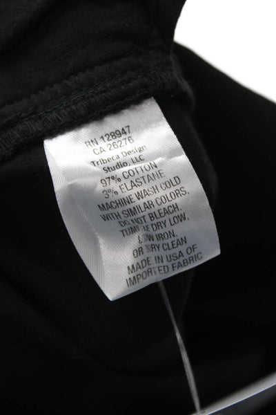Nili Lotan Women Cropped Cotton Pants Black Size 8