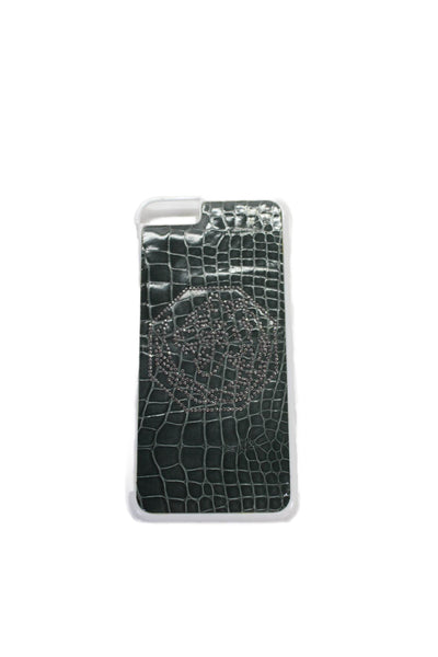 Tardini Unisex Adults Genuine American Alligator Jeweled iPhone Case Green