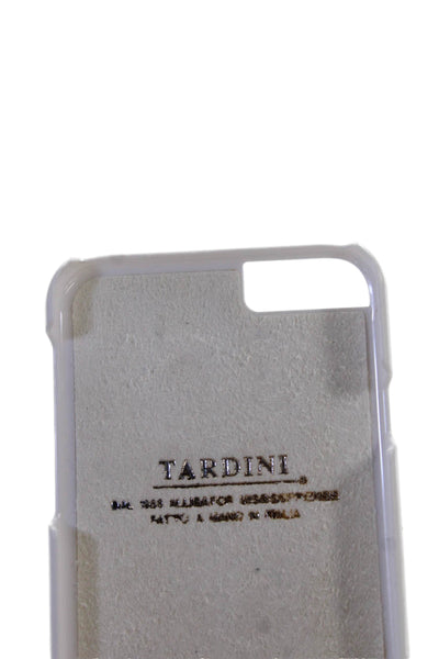 Tardini Unisex Adults Genuine American Alligator Geometric  iPhone Case Beige