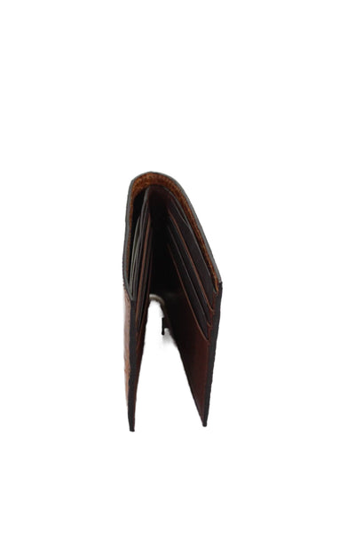 Tardini Mens Genuine American Alligator Small Wallet Light Brown