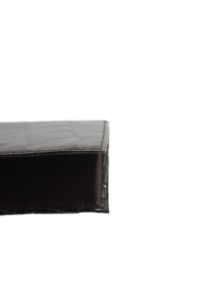 Tardini Mens Genuine American Alligator Gift Card Wallet Black