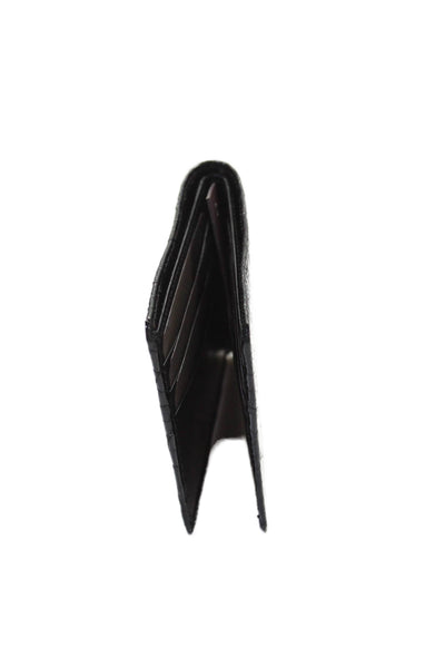 Tardini Mens Genuine American Alligator Bifold Wallet Black