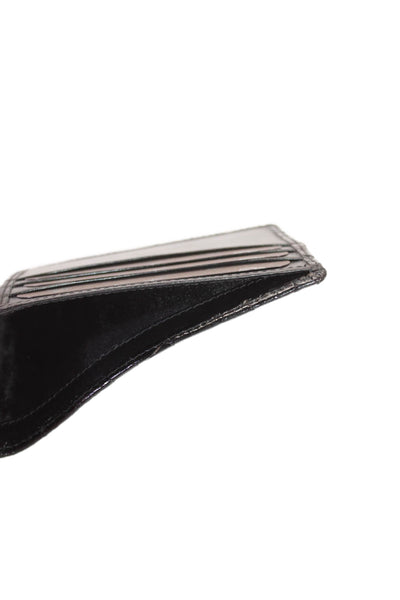 Tardini Mens Genuine American Alligator Bifold Wallet Black