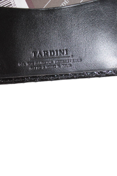 Tardini Mens Genuine American Alligator Bifold Wallet Black