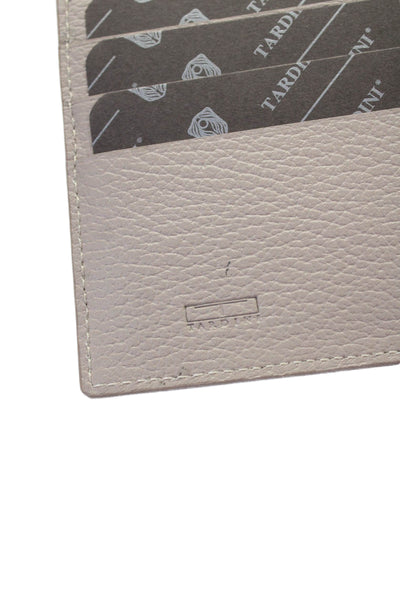 Tardini Mens Genuine American Alligator Bifold Wallet Beige