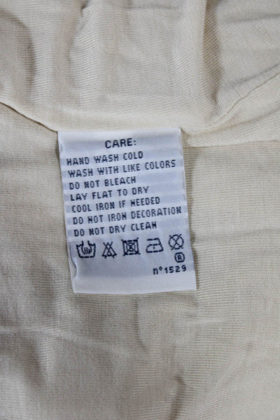 Ralph Lauren Women Maxi Dress Beige Viscose Short Sleeve Round Neck Size XS