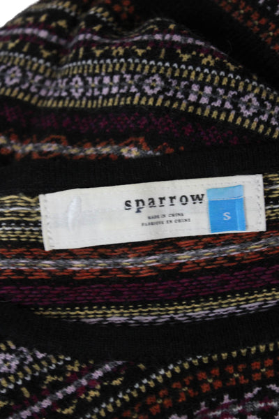 Sparrow Anthropologie Womens Sweater Dress Multi Geo 3/4 Sleeve Size S