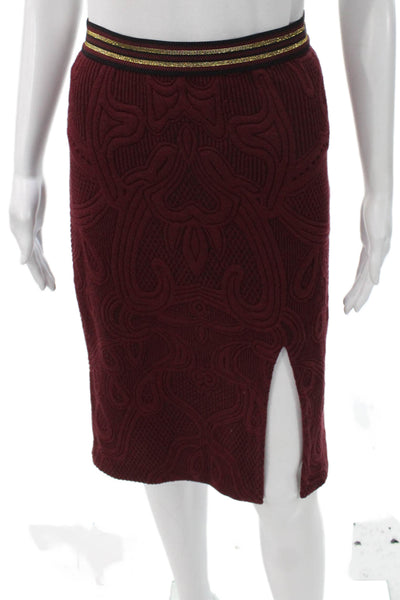 Maeve Anthropologie Women Red Straight Pencil Skirt Size S