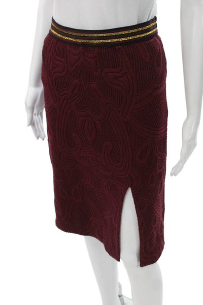 Maeve Anthropologie Women Red Straight Pencil Skirt Size S