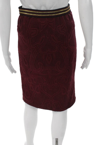Maeve Anthropologie Women Red Straight Pencil Skirt Size S