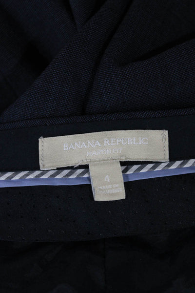 Banana Republic Womens Blue Wool Dress Pants Zip Inseam 31 Size 4