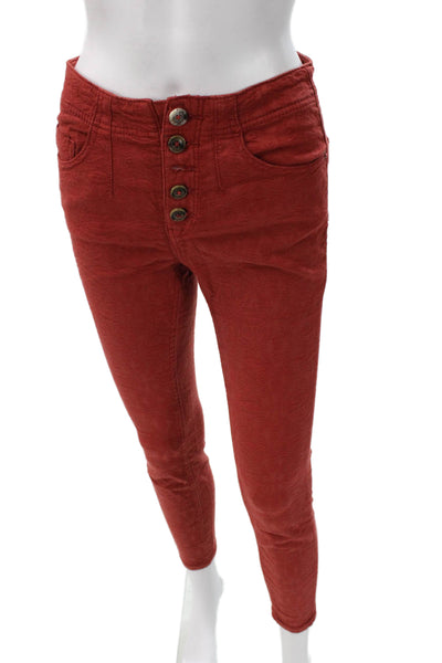 Pilcro and the Letterpress Anthropologie Womens Skinny Red Jeans Size 26