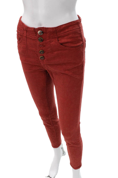 Pilcro and the Letterpress Anthropologie Womens Skinny Red Jeans Size 26