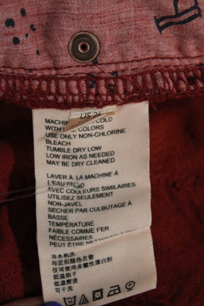 Pilcro and the Letterpress Anthropologie Womens Skinny Red Jeans Size 26
